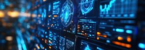 Schéma abstrait montrant une connexion API rompue entre un logo CRM et une icône d'IA